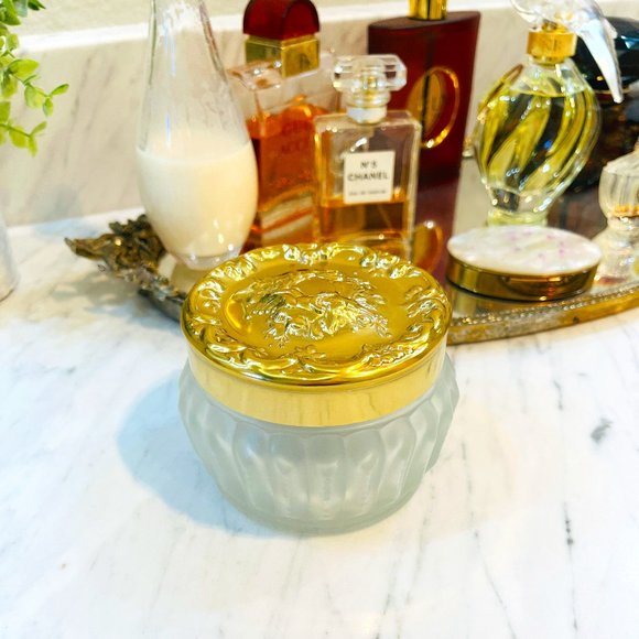 Vintage Bath Vintage Vanity Jar With Gold Lid Poshmark